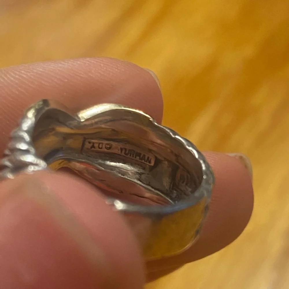 David Yurman Two-Tone Crossover Ring - Picture 2 of 3